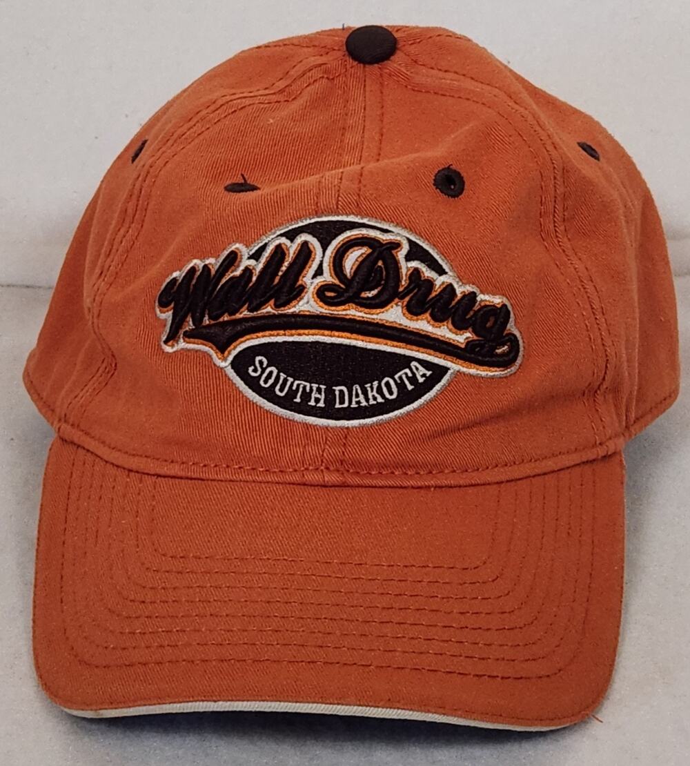 Wall Drug Store South Dakota Orange Strapback Ouray Sportswear Hat